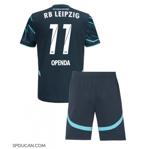 Dječji Nogometni Dres RB Leipzig Lois Openda #11 Rezervni 2024-25 Kratak Rukav (+ Kratke hlače)